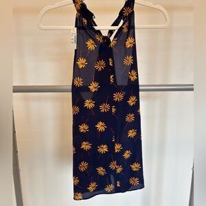 Floral Silk Madewell Halter NWT